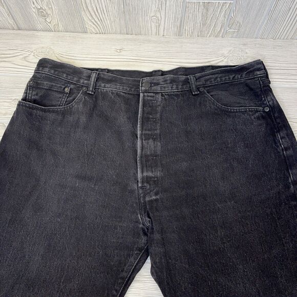 Levi's 501XX Button Fly Straight Leg Denim Jeans Men's Size 44x32 Black Red Tab - Picture 6 of 10